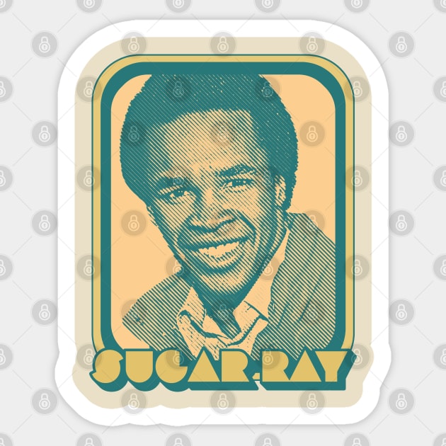 Sugar Ray Leonard  /// Retro Style Black Power Tribute Design Sticker by DankFutura